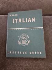 TM 30-303 Italian Language Guide Introductory Book Paperback 1943 WW2 picture
