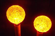 2 Vintage Lighted Ice/ Snowball c-7 Christmas Lights Working picture