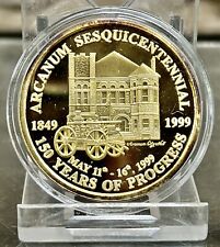 VINTAGE 1849-1999 ARCANUM OHIO SESQUICENTENNIAL GOLD COIN 150 YEARS OF PROGRESS picture