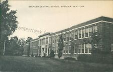 Spencer, New York - Spencer Central School - Vintage Tioga County, NY Postcard picture