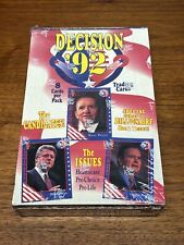 Decision 92 Sealed Trading Cards Box Bush Clinton Perot Presidential Election JD picture