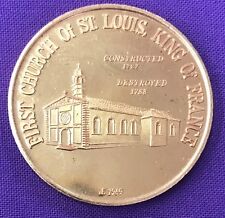 Mardi Gras Doubloon St Louis Cathedral 1969 Gold New Orleans La King Of France picture