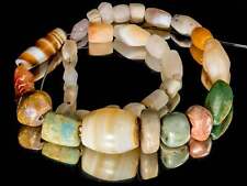 A collection of mixed ancient excavated stone beads M00740 picture