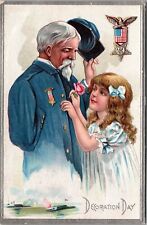 DECORATION DAY CIVIL WAR AMPUTEE GRAND ARMY REPUBLIC GAR Winsch GIRL ROSE J3 picture