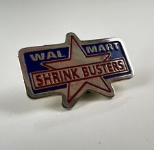 Vintage Walmart Employee Enamel Lapel Hat Lanyard Pin Wal-Mart Shrink Busters picture