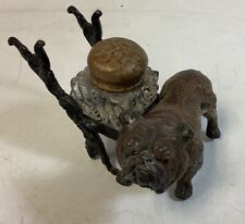 Antique Cast Smelter BULLDOG Germany? Inkwell Rare picture
