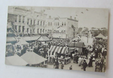 Antique Real Photo Postcard City View Parade Festival Business Stores picture