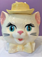 Vintage Metlox USA CA Pottery Anthropomorphic Cat Head Jar-for biscuits or candy picture