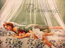 1955 Koylon Foam US Rubber Co Vintage Print Ad Mom & Daugher Taking a nap in Bed picture