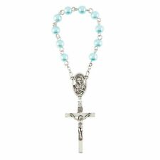 Something Blue Bridal Bouquet Rosary (J0989)- One Decade  picture