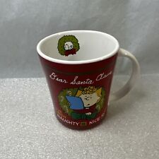 Peanuts Sally Dear Santa Claus I’ve Been Naught Or Nice Gibson Mug 12oz picture
