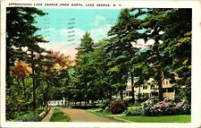 C.1920'S ANTIQUE POSTCARD - APPROACHING LAKE GEORGE FROM NORTH - LAKE GEORGE, NY picture