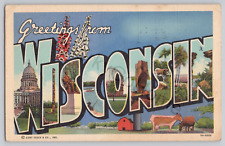 GREETINGS FROM Wisconsin Posted 1946 picture