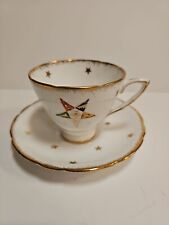 Order of Eastern Star Teacup & Saucer Royal Stafford England Vintage OES Masonic picture