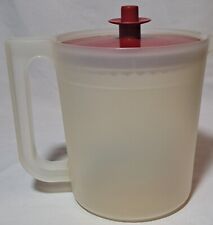 Vintage Tupperware Pitcher Push Button Sealing Lid 1.5 Quart Red Lid  picture