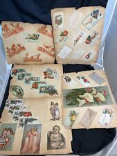 Victorian Scrapbook Pages 5 Pages Double Sided 60 Pieces Paper Ephemera  picture