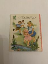 Vintage 1950's Happy Birthday Gibson Greeting Card Children picture