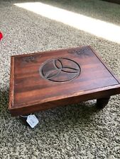 Hand Carved Heart Triquetra Wood Altar Table 13