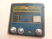 VINTAGE AUTO CAR LICENSE PLATE FASTENERS NOS LOT OF 3 picture