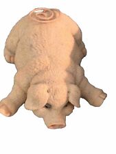 Vintage Roman Fontanini Pig  5 Inch Marked RR Curly Tail 1999 Beige Pink picture