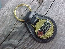Buick Grand National Turbo 6 Logo NOS Leather Key Fob Antique Gold Medallion picture