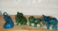 4 Matriarch of Rarest Gem Elephants of the World Collection Blue Green picture