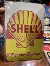 Retro Shell Sign Metal Shell Gas Station Sign Tin Shell Sign Shell Garage Shop picture