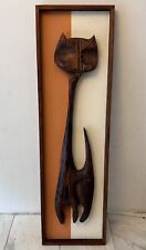 Mid Century Modern Witco Tiki CAT Wall Hanging Art Picture HUGE 48” Scarce picture