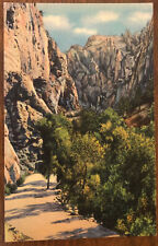 Crags In South Cheyenne Canon, Colorado Springs, Colorado Linen Postcard UNP picture