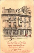 Historical Union Oyster House Advertising Boston MA Divided Postcard 1940s picture