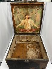 RARE Antique Fairbank's Fairy Pure White Floating Soap Wood Christmas Box picture