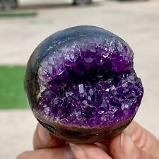 149G Natural Uruguayan Amethyst Quartz crystal open smile ball therapy picture