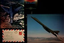 B-1 B1B Strategic Bomber 1974 Postal Cover + 2 Photo Specification Sheets 11x8  picture