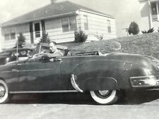 N3 Photograph 1950s Handsome Man Old Car Convertible Attractive Cute  picture