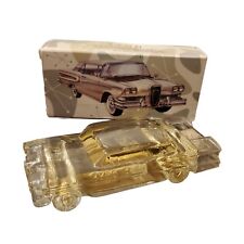 AVON 1958 Ford Edsel Car Decanter Black Suede After Shave in Original Packaging picture