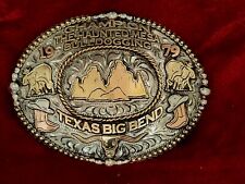 BULLDOGGING PROFESSIONAL RODEO☆TEXAS BIG BEND☆ CHAMPION TROPHY BUCKLE☆1979☆166 picture