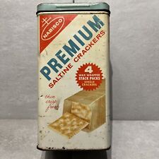 Vintage 1969 Nabisco Premium Saltine Cracker Tin Kitchen Canister picture