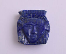 Egyptian Hathor-Hand Carved blue Lapis Lazuli-Protective- 1.3