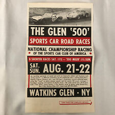 Vintage Watkins Glen Sports Car Road Race Poster Cobra Ferrari 250 SCCA picture