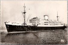 Vintage 1959 French Ship RPPC Real Photo Postcard 