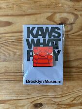 KAWS x BROOKLYN MUSEUM KAWS WHAT PARTY SQUARE PIN ORANGE *NEW * picture