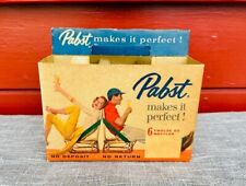 RARE VINTAGE 1950's PBR 6 Bottle Cardboard Carrier- Great Condition picture