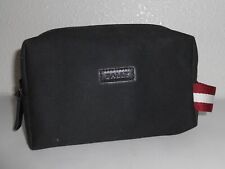 Bally Swiss Airline EMPTY Amenity Travel Toiletry Kit Bag Case Black w/ Handle picture