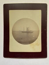 Kodak Early No 1 Round 1890’s Sailboat Nautical Maritime Circular Photograph picture