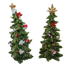 2 Tii Collections Resin Holiday Christmas Tree Figurines X0269 picture