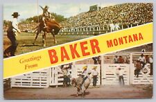 Postcard Greetings from Baker Montana - Rodeo Views picture