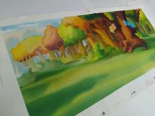 Vintage CARE BEARS animation cels PANORAMIC BACKGROUND PRODUCTION ART anime cel picture