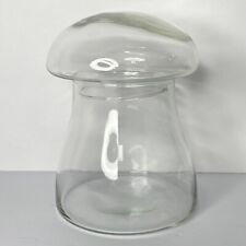 Vintage 70’s Libbey Mushroom Glass Jar Terrarium Canister Crystal Creations 6