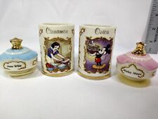 Vintage 1995 Walt Disney Lenox Snow White Mickey Mouse Spice Jars picture