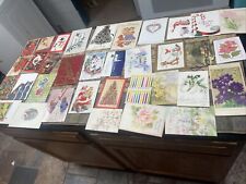 Vintage Huge  Lot of  Used Birthday Cards Mixed Very Nice And Rare Christmas picture